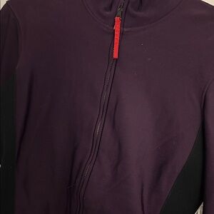 Prada Deep Purple and Black Jacket with Red Accent